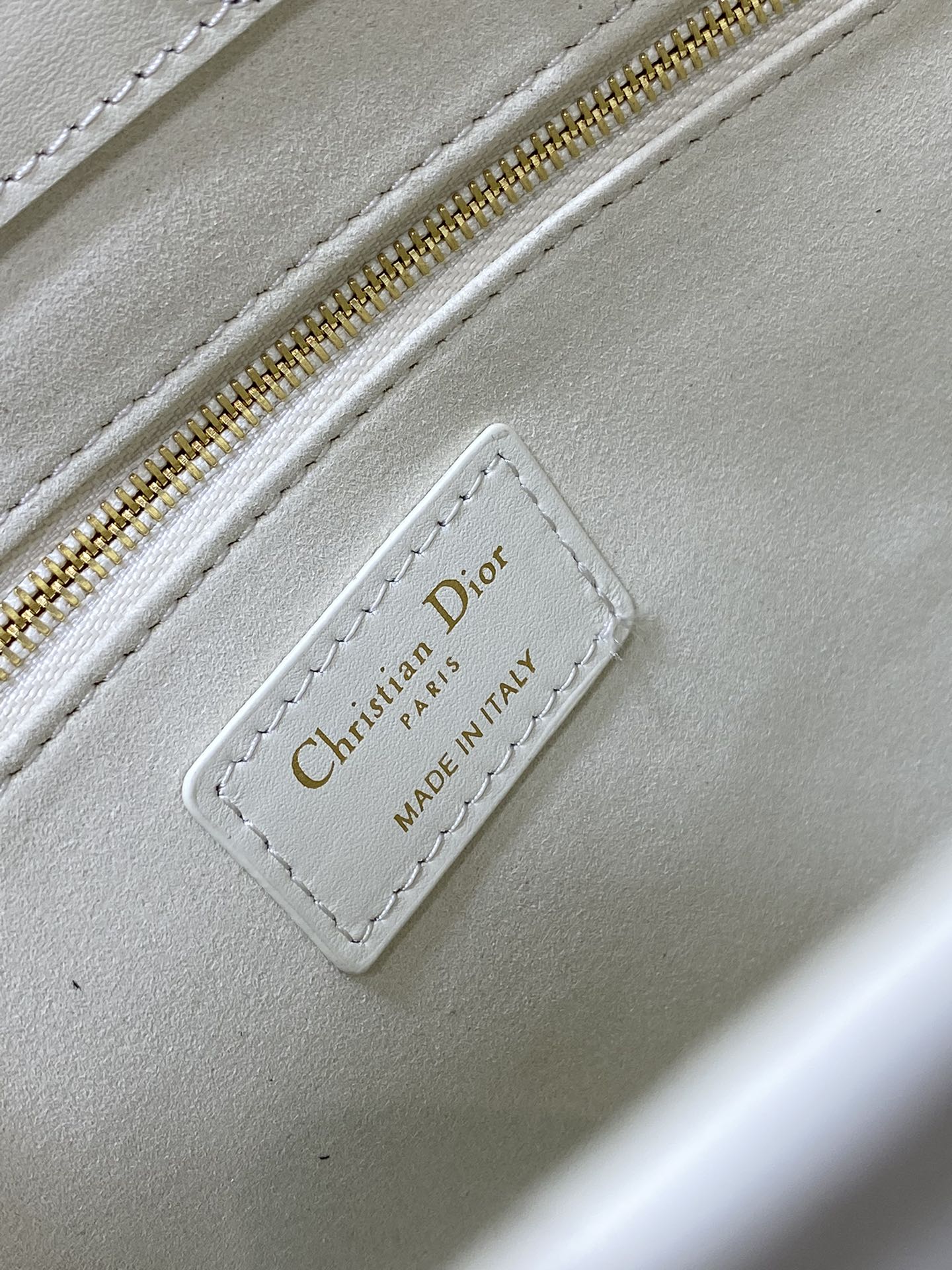 Small Dior Book Tote Bag Latte Macrocannage Calfskin 